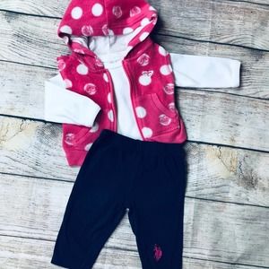 Roxy 3-6m Vest+ US Polo Assn Legging